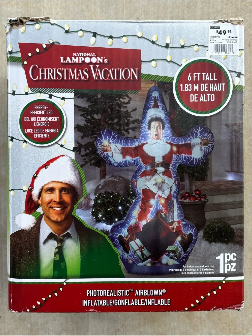 Gemmy Christmas Vacation Clark Griswold Electrocuted 6ft Airblown Inflatable